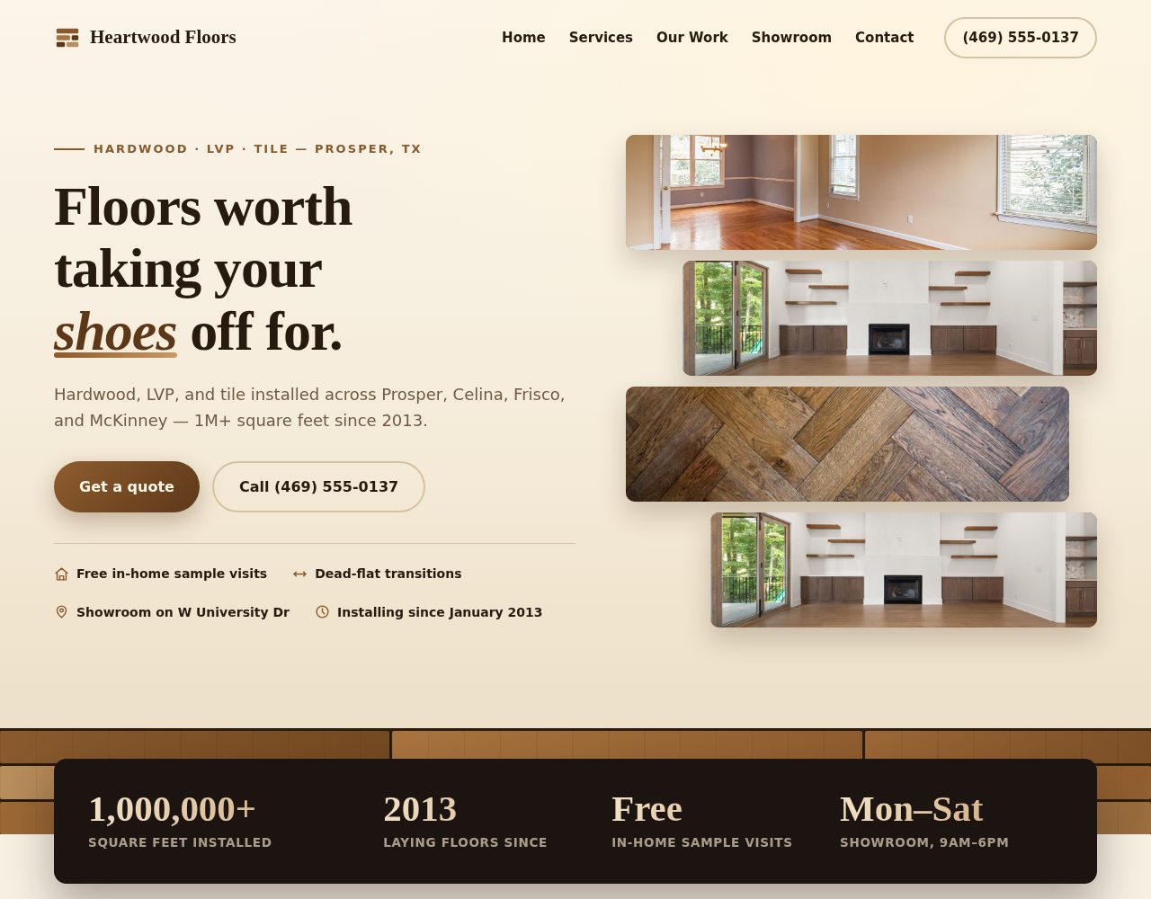 Flooring company website build