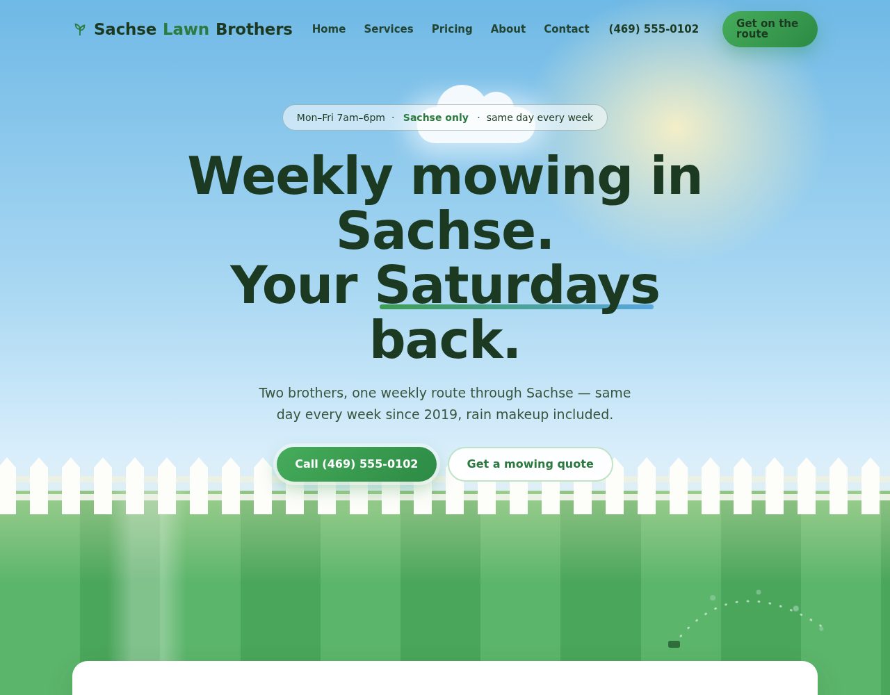Lawn care website build