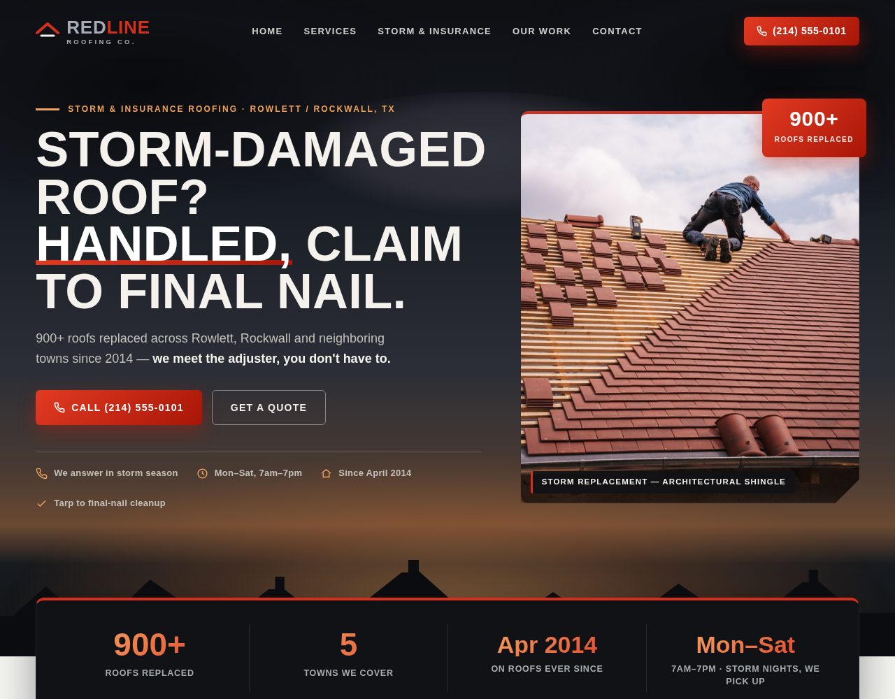 Roofing company website build
